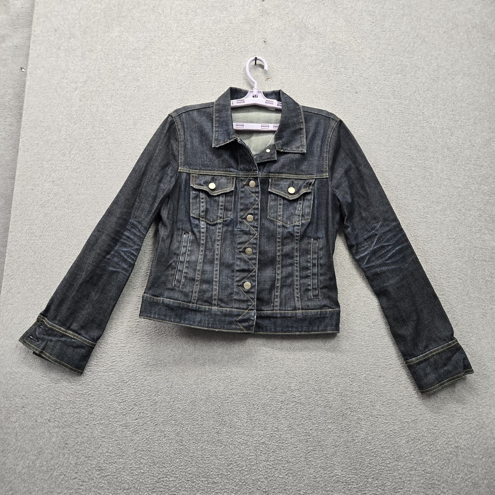 J.crew Women Jacket M Blue Denim Jacket Western Trucker